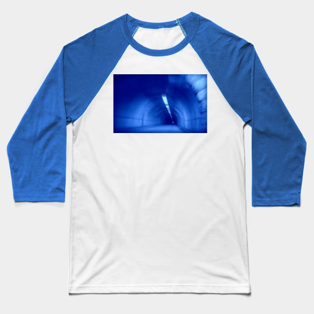 Blue Wormhole in Space - watch out for the TARDIS! Baseball T-Shirt by Christine aka stine1